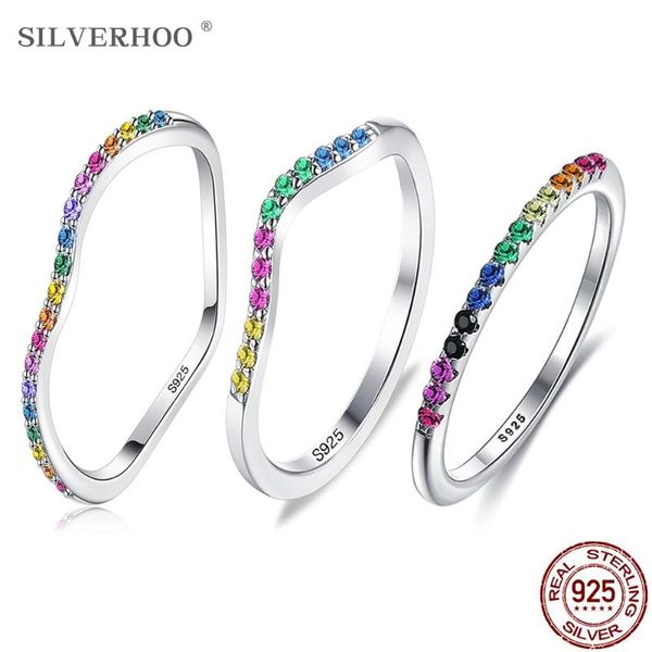 cluster rings rainbow color 925 sterling silver ring for women zircon simple wedding female finger fine advanced accessories jewelry, Golden;silver
cluster rings rainbow color 925 sterling silver ring for women zircon simple wedding female finger fine advanced accessories jewelry, Golden;silver