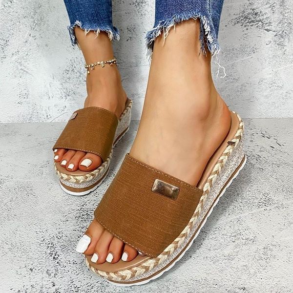 slippers women high heels sandals thick bottom casual shoes summer wedges leisure platform pumps size43, Black
slippers women high heels sandals thick bottom casual shoes summer wedges leisure platform pumps size43, Black