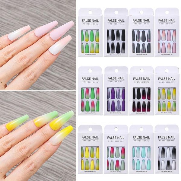 false nails 24 pcs frosted long design gradient ballet coffin fake artificial plastic press on nail tips manicure art, Red;gold
false nails 24 pcs frosted long design gradient ballet coffin fake artificial plastic press on nail tips manicure art, Red;gold