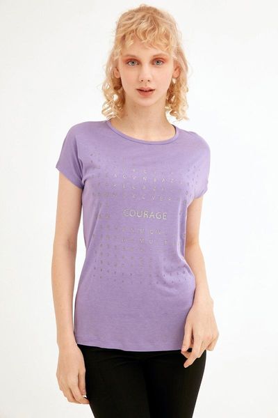 women's t-shirt women printed lilac glitter courage sport stylish 2021 fashion, White
women's t-shirt women printed lilac glitter courage sport stylish 2021 fashion, White