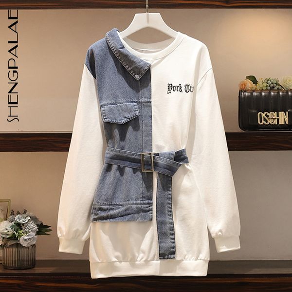 casual dresses autumn women's streetwear clothes large size round neck long sleeve denim patchwork fashion dress zt1266 nkel, Black;gray
casual dresses autumn women's streetwear clothes large size round neck long sleeve denim patchwork fashion dress zt1266 nkel, Black;gray