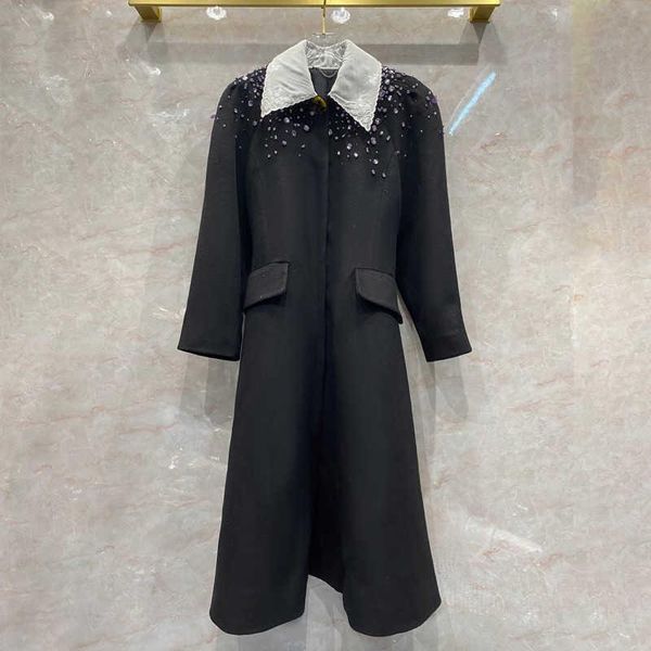 casual dresses high winter autumn quality diamonds women's wool dress fashion elegant black c763, Black;gray
casual dresses high winter autumn quality diamonds women's wool dress fashion elegant black c763, Black;gray