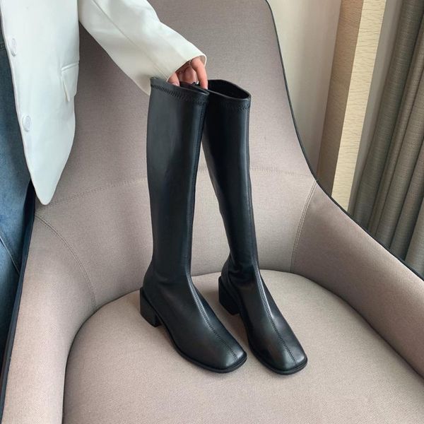 boots 2021 stretch knight women's high-tube mid-heel square toe thick heel fashion, Black
boots 2021 stretch knight women's high-tube mid-heel square toe thick heel fashion, Black