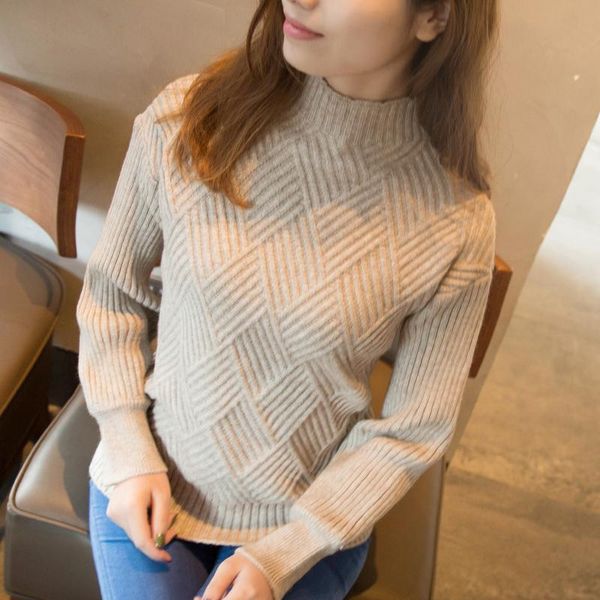 women's sweaters korean simple turtleneck knitted sweater autumn winter 2021 clothing jersey mujer zjt1019, White;black
women's sweaters korean simple turtleneck knitted sweater autumn winter 2021 clothing jersey mujer zjt1019, White;black