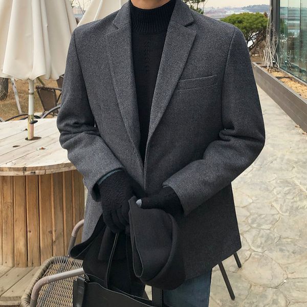 mens early spring clothes korean fashion tweed blazer trend cool casual suit men's tweed coat thick coat, Black
mens early spring clothes korean fashion tweed blazer trend cool casual suit men's tweed coat thick coat, Black