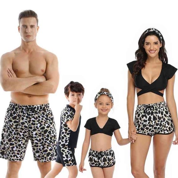 family look matching swimsuit leopard print mother daughter men boys beach shorts clothes 210521, Blue
family look matching swimsuit leopard print mother daughter men boys beach shorts clothes 210521, Blue