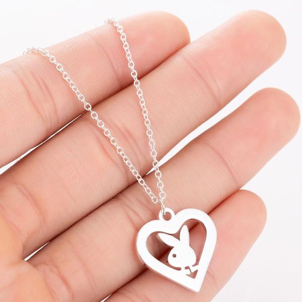 chains cute long ear pendants & necklaces for lover couple stainless steel heart choker birthday party gift wholesale, Silver
chains cute long ear pendants & necklaces for lover couple stainless steel heart choker birthday party gift wholesale, Silver