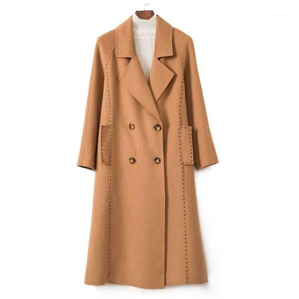 women's wool & blends ms 2021 autumn and winter fur coat the double-breasted long double, Black
women's wool & blends ms 2021 autumn and winter fur coat the double-breasted long double, Black