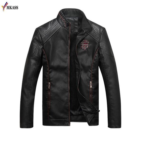 men's fur & faux 2021 style autumn winter motorcycle pu leather men jacket stand collar thick male jackets outwear coat coats, Black
men's fur & faux 2021 style autumn winter motorcycle pu leather men jacket stand collar thick male jackets outwear coat coats, Black