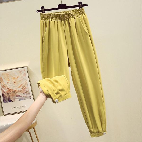 women's pants & capris chiffon bloomers for women 2021 summer elastic high waist loose casual harem ankle, Black;white
women's pants & capris chiffon bloomers for women 2021 summer elastic high waist loose casual harem ankle, Black;white