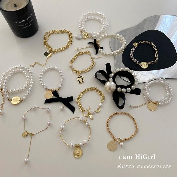 earrings & necklace korea retro pearl simple baroque bracelet europe america bowknot coin sweater chain jewelry for woman trend, Silver
earrings & necklace korea retro pearl simple baroque bracelet europe america bowknot coin sweater chain jewelry for woman trend, Silver