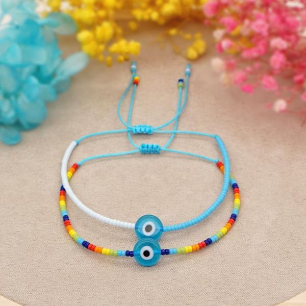 charm bracelets fashion ethnic bohemian blue white rainbow color rice bead demon eye bracelet women's wrist rope chain jewelry accessor, Golden;silver
charm bracelets fashion ethnic bohemian blue white rainbow color rice bead demon eye bracelet women's wrist rope chain jewelry accessor, Golden;silver