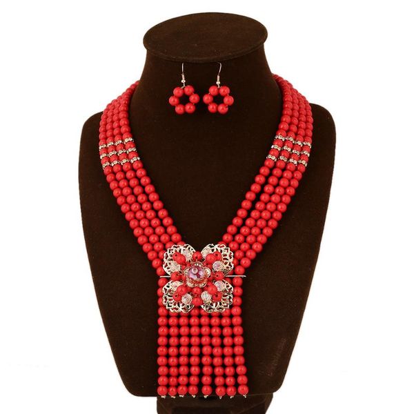 earrings & necklace dilica trendy simulated pearl jewelry sets for women statement set african bridal red blue, Silver
earrings & necklace dilica trendy simulated pearl jewelry sets for women statement set african bridal red blue, Silver