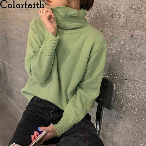 colorfaith new autumn winter women's sweaters warm pullovers turtleneck oversize minimalist knitted vintage lady sw1466 210413, White;black
colorfaith new autumn winter women's sweaters warm pullovers turtleneck oversize minimalist knitted vintage lady sw1466 210413, White;black