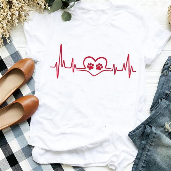 dog paw cat pet heartbeat womens t shirts fashion animal print tee for female shirt graphic, White
dog paw cat pet heartbeat womens t shirts fashion animal print tee for female shirt graphic, White