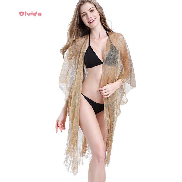 women's swimwear olvido 2021 beachwear golden ladies fringed bikini summer transparent outerwearvestidos, White;black
women's swimwear olvido 2021 beachwear golden ladies fringed bikini summer transparent outerwearvestidos, White;black