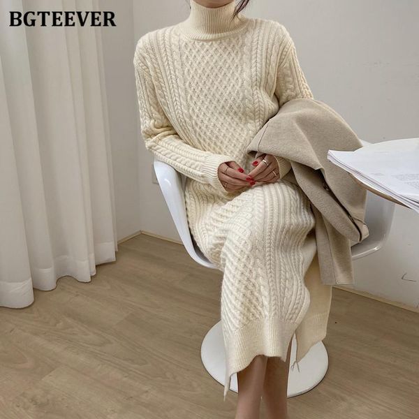 casual dresses bgteever soft turtleneck sweater dress women 2021 winter loose thick long sleeve female twisted knitted vestidos, Black;gray
casual dresses bgteever soft turtleneck sweater dress women 2021 winter loose thick long sleeve female twisted knitted vestidos, Black;gray