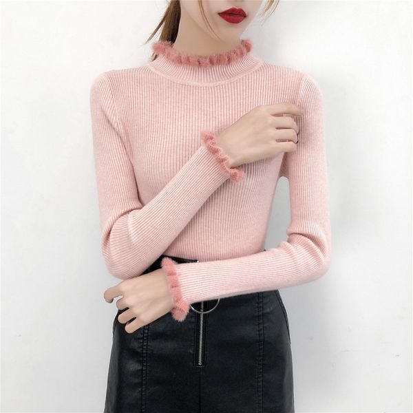 winter women fur sweater long sleeve slim pullovers girls autumn pullover knitted sweater knitwear female clothing sweater black 210416, White;black
winter women fur sweater long sleeve slim pullovers girls autumn pullover knitted sweater knitwear female clothing sweater black 210416, White;black