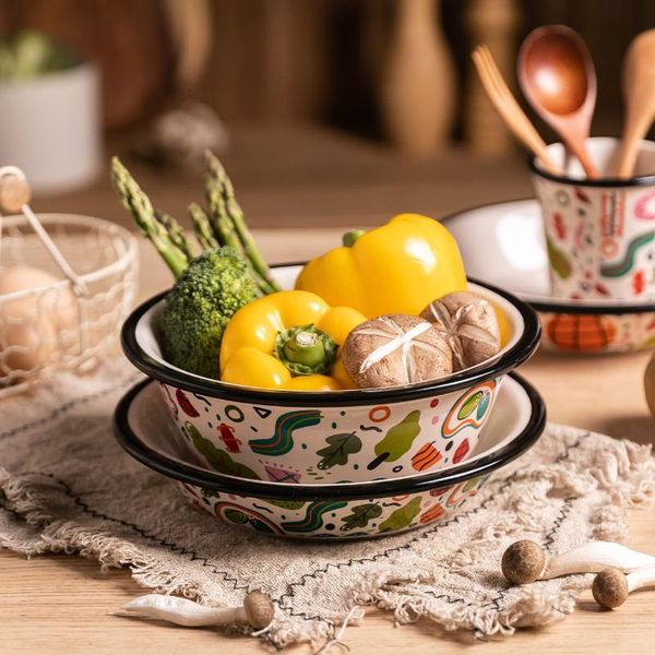 2021kitchen porcelain dinner plate salad rice bowl hand-painted round for pasta dinnerware bowls