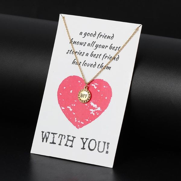 pendant necklaces wish card 1pc friendship necklace round cake charms links chains gold silver color jewelry women gift cn98
pendant necklaces wish card 1pc friendship necklace round cake charms links chains gold silver color jewelry women gift cn98