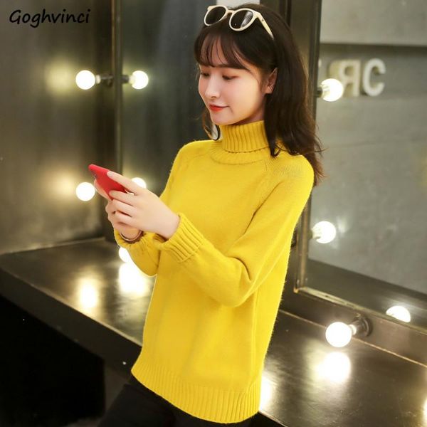 women pullover casual solid turtleneck knitted thick warm winter sweater long sleeve elegant all-match soft colorful ulzzang ins women', White;black
women pullover casual solid turtleneck knitted thick warm winter sweater long sleeve elegant all-match soft colorful ulzzang ins women', White;black