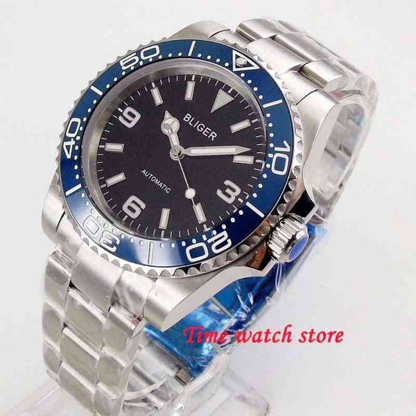 automatic bliger 40mm miyota 8215 watch men waterproof black marker plate sapphire glass illuminating ceramic seal ss bracelet 207, Slivery;brown
automatic bliger 40mm miyota 8215 watch men waterproof black marker plate sapphire glass illuminating ceramic seal ss bracelet 207, Slivery;brown