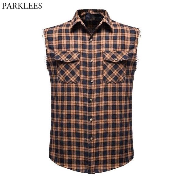 retro plaid sleevless cowboy shirt men double pocket casual flannel cotton snap shirts mens beach party vest shirt chemise homme 210522, White;black
retro plaid sleevless cowboy shirt men double pocket casual flannel cotton snap shirts mens beach party vest shirt chemise homme 210522, White;black