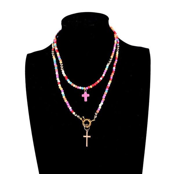 chokers bohemian 85cm long cross pendant necklace for women fashion colour beads boho double layer statement femme choker beach jewelry, Golden;silver
chokers bohemian 85cm long cross pendant necklace for women fashion colour beads boho double layer statement femme choker beach jewelry, Golden;silver