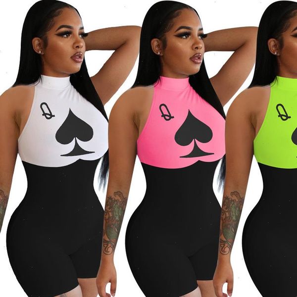 solid color poker spades q womens romper print summer european and american style model casual fashion, Black;white
solid color poker spades q womens romper print summer european and american style model casual fashion, Black;white