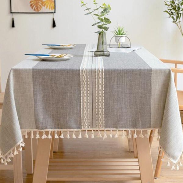 nordic linen cotton round tablecloth brown woven striped waterproof dining table cloth lace pendant rectangular cover
nordic linen cotton round tablecloth brown woven striped waterproof dining table cloth lace pendant rectangular cover