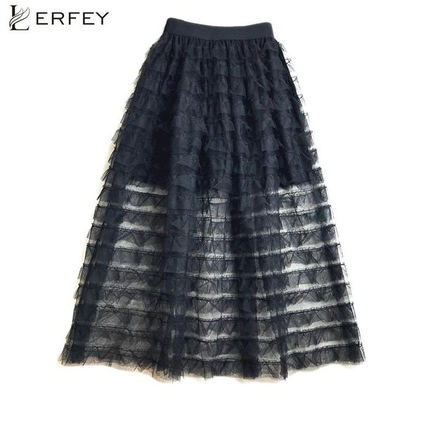 skirts lerfey autumn mesh tulle long skirt pleated ruffles elegant female black see through paty tutu hight waist elastic
skirts lerfey autumn mesh tulle long skirt pleated ruffles elegant female black see through paty tutu hight waist elastic