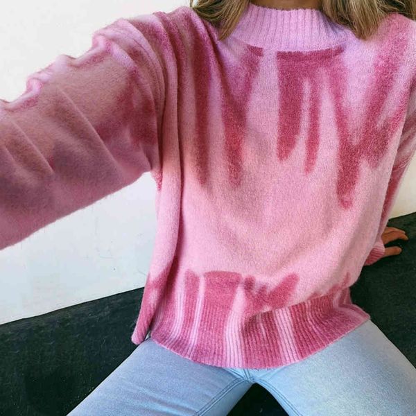 autumn new women gradient color tie-dye sweater loose wind knitted printed streetwear sweater vintage crop 210413, White;black
autumn new women gradient color tie-dye sweater loose wind knitted printed streetwear sweater vintage crop 210413, White;black