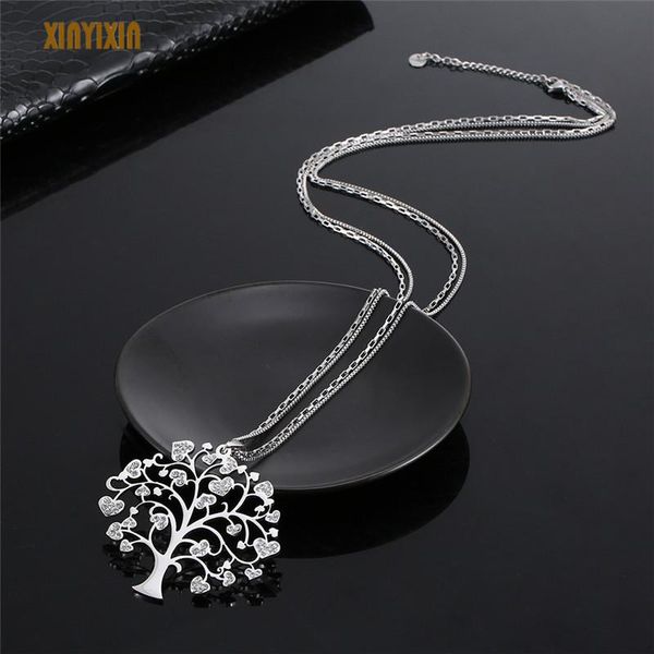 pendant necklaces luxurious color big tree of life necklace for women style stainless steel shiny rhinestone layered long gift, Silver
pendant necklaces luxurious color big tree of life necklace for women style stainless steel shiny rhinestone layered long gift, Silver