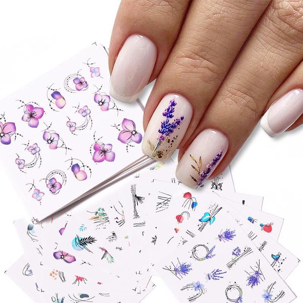 stickers & decals 12pcs/set flowers geometric lines nail water spring simple theme floral leaves watermarks sticker art decoration, Black
stickers & decals 12pcs/set flowers geometric lines nail water spring simple theme floral leaves watermarks sticker art decoration, Black