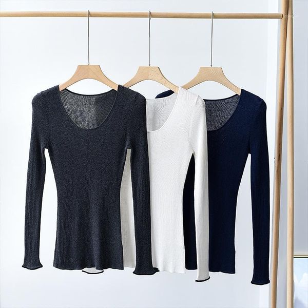 women sweater silk cashmere knit 2021 product fall pullover women's sweaters, White;black
women sweater silk cashmere knit 2021 product fall pullover women's sweaters, White;black