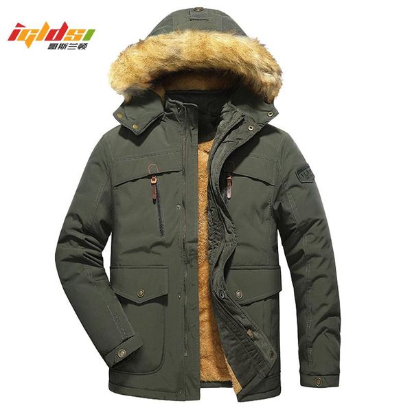 men's down & parkas winter parka thick warm fleece jackets casual windproof military overcoat male hooded outwear multi-pocket velvet, Black
men's down & parkas winter parka thick warm fleece jackets casual windproof military overcoat male hooded outwear multi-pocket velvet, Black