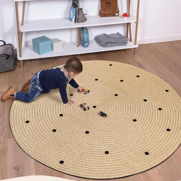carpets nordic household hand-woven jute carpet 100% natural woven style round area rug double-sided decorative children play mat tapis
carpets nordic household hand-woven jute carpet 100% natural woven style round area rug double-sided decorative children play mat tapis