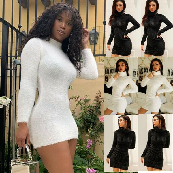 women winter bodycon jumper fleece holiday mini dress party short sweater collar long sleeve pullovers casual dresses, Black;gray
women winter bodycon jumper fleece holiday mini dress party short sweater collar long sleeve pullovers casual dresses, Black;gray