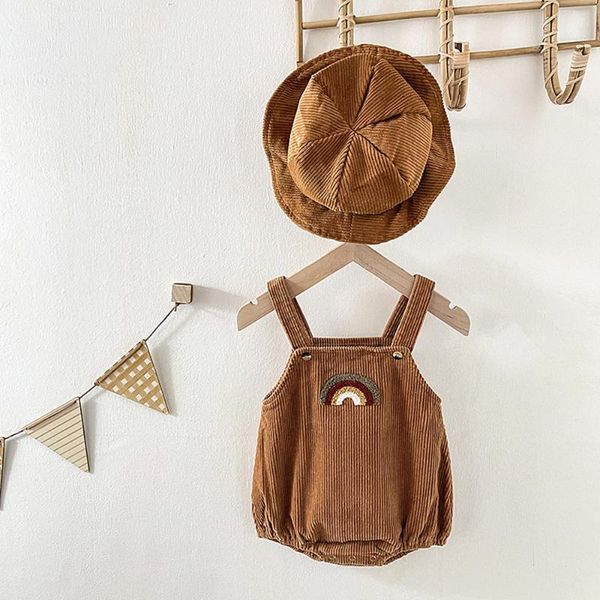 jumpsuits 0-3y born infant baby girl boy rainbow romper jumpsuit overalls autumn sleeveless corduroy clothes bib pants outfit, Blue 
jumpsuits 0-3y born infant baby girl boy rainbow romper jumpsuit overalls autumn sleeveless corduroy clothes bib pants outfit, Blue
