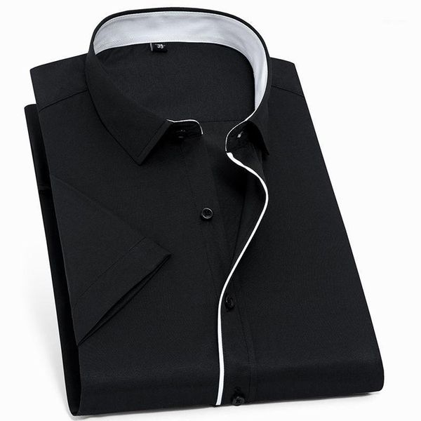 men's casual shirts mens short sleeve shirt slim fit design style social business dress male clothing blue black white, White;black
men's casual shirts mens short sleeve shirt slim fit design style social business dress male clothing blue black white, White;black