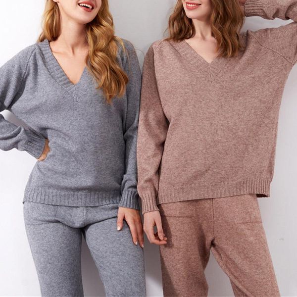 women's two piece pants v-neck knitting sweater sets pullover casual solid loose sweaters and elastic waist with pockets winter women s, White
women's two piece pants v-neck knitting sweater sets pullover casual solid loose sweaters and elastic waist with pockets winter women s, White