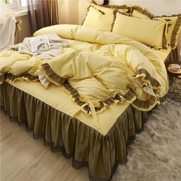 bedding sets yellow lace set twin full king bedspread princess duvet cover pillowcase girls bed skirt luxury bedclothes
bedding sets yellow lace set twin full king bedspread princess duvet cover pillowcase girls bed skirt luxury bedclothes