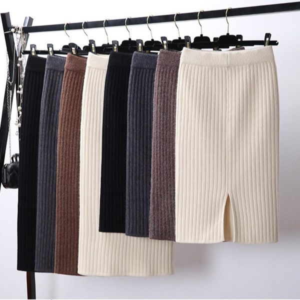 skirts 2021 autumn winter knitted solid color pencil skirt women pit strip back bifurcate korean elegant high waist hip midi, Black
skirts 2021 autumn winter knitted solid color pencil skirt women pit strip back bifurcate korean elegant high waist hip midi, Black