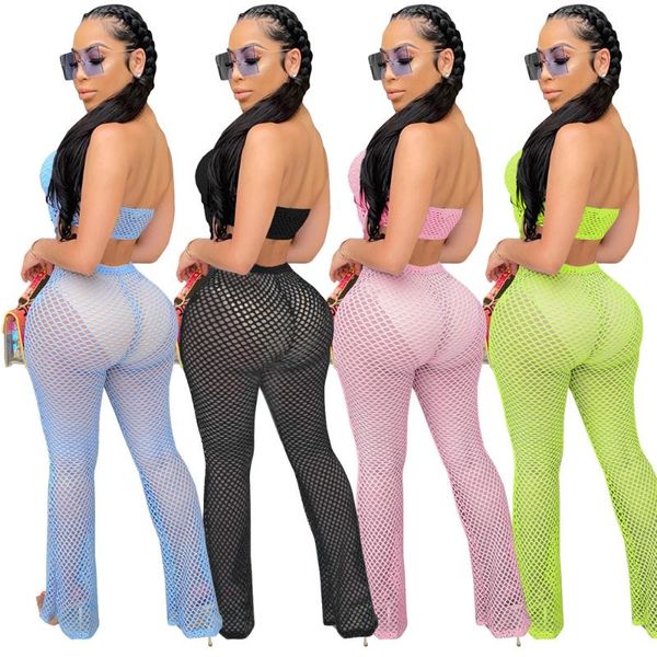 women's tracksuits summer beach set wear 2 piece crochet women hollow out two mesh boob tube +trousers backless party outfit, Gray
women's tracksuits summer beach set wear 2 piece crochet women hollow out two mesh boob tube +trousers backless party outfit, Gray