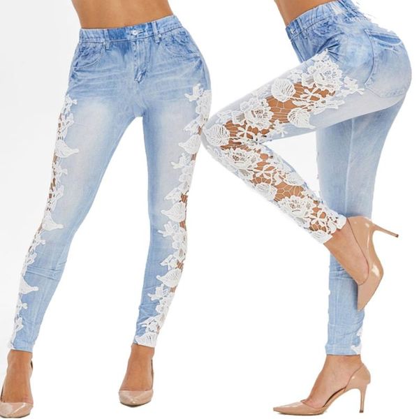 women's jeans 2021 est fashion high waist hole button perspective lace trousers pant, Blue
women's jeans 2021 est fashion high waist hole button perspective lace trousers pant, Blue