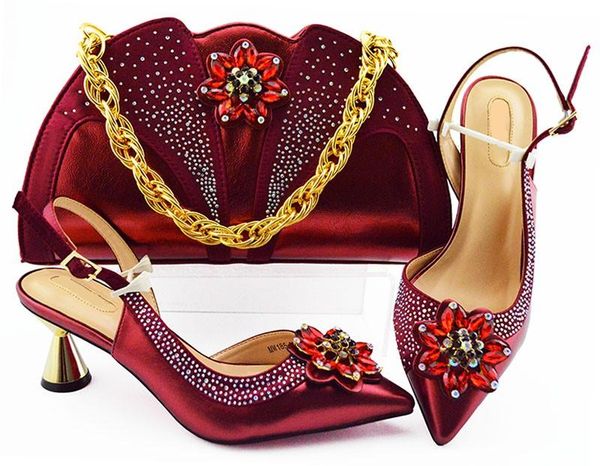 dress shoes beautiful wine women pumps match handbag set with crystal flower style african and bag for mm1085, Black
dress shoes beautiful wine women pumps match handbag set with crystal flower style african and bag for mm1085, Black