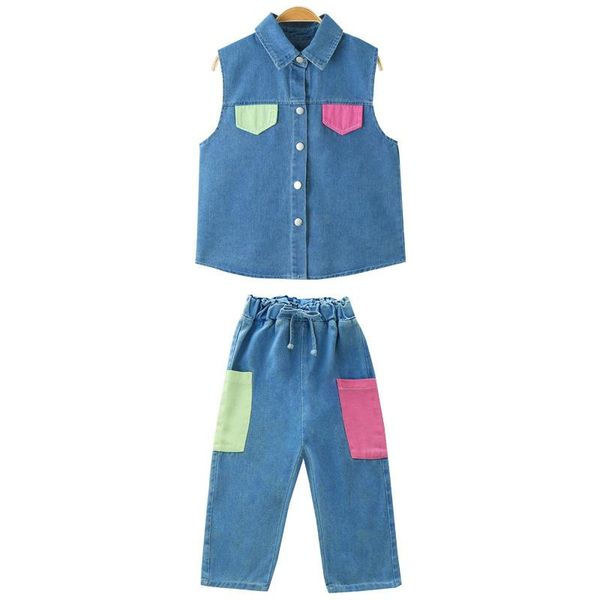 clothing sets 3 4 5 6 7 8 9 10 11y kids baby girls clothes denim sleeveless single breasted blue jacket vest long pants pocket 2pcs, White
clothing sets 3 4 5 6 7 8 9 10 11y kids baby girls clothes denim sleeveless single breasted blue jacket vest long pants pocket 2pcs, White
