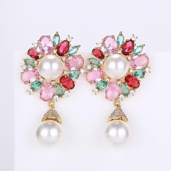 dangle & chandelier pretty colorful zircon earrings with pearl pendant luxury gold plating women lady jewelry xiumeiyizu brand wholesale, Silver
dangle & chandelier pretty colorful zircon earrings with pearl pendant luxury gold plating women lady jewelry xiumeiyizu brand wholesale, Silver
