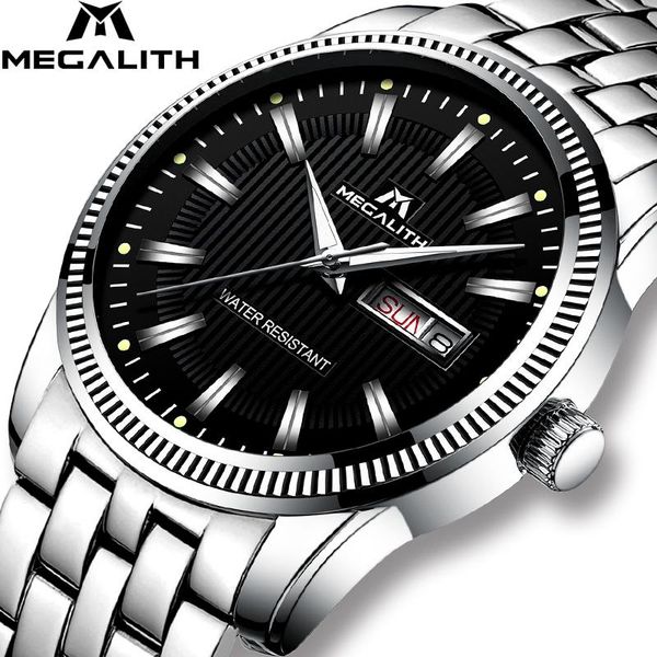 wristwatches megalith fashion watches for mens waterproof chronograph sports quartz watch casual stainless steel analogue wrist reloj, Slivery;brown
wristwatches megalith fashion watches for mens waterproof chronograph sports quartz watch casual stainless steel analogue wrist reloj, Slivery;brown