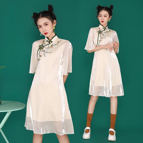 cheongsam temperament young student girl improved version slim dress fairy oriental chinese qipao ethnic clothing, Red
cheongsam temperament young student girl improved version slim dress fairy oriental chinese qipao ethnic clothing, Red